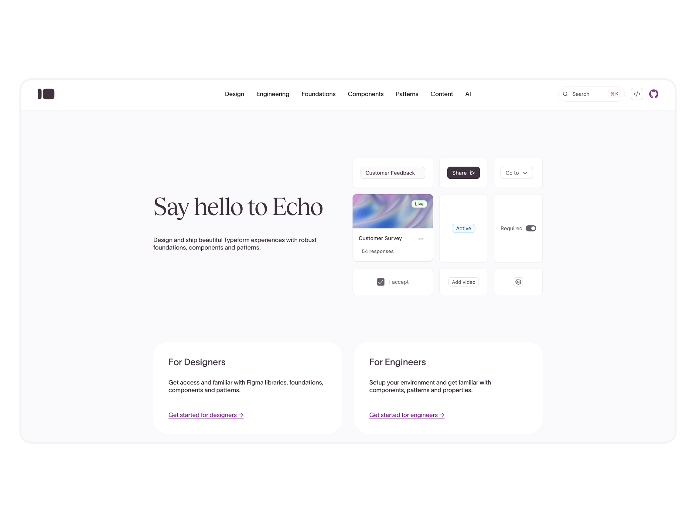 Echo Docs - Streamlining design system documentation to align teams and ship faster
