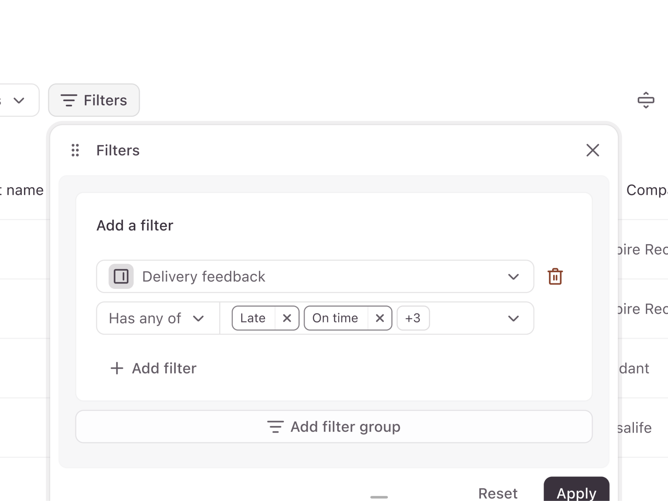 Filter Groups - Building layered segmentation logic into Typeform's Contacts CRM